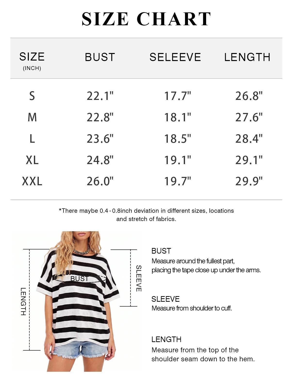 Imily Bela Women's Oversized Striped T Shirt Casual Loose Fit Crew Neck Short Sleeve Knit Tee Side Slit Tunic Tops Sweaters