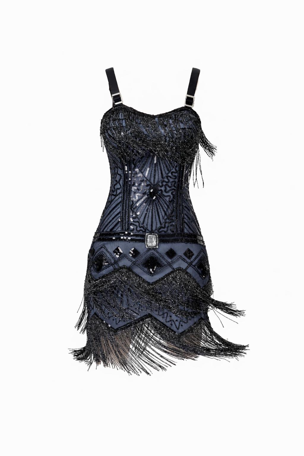 Women's 1920s Style Flapper Dress, Gatsby Costume for Roaring Twenties Theme Parties, Elegant Party Dress, No Accessories Included