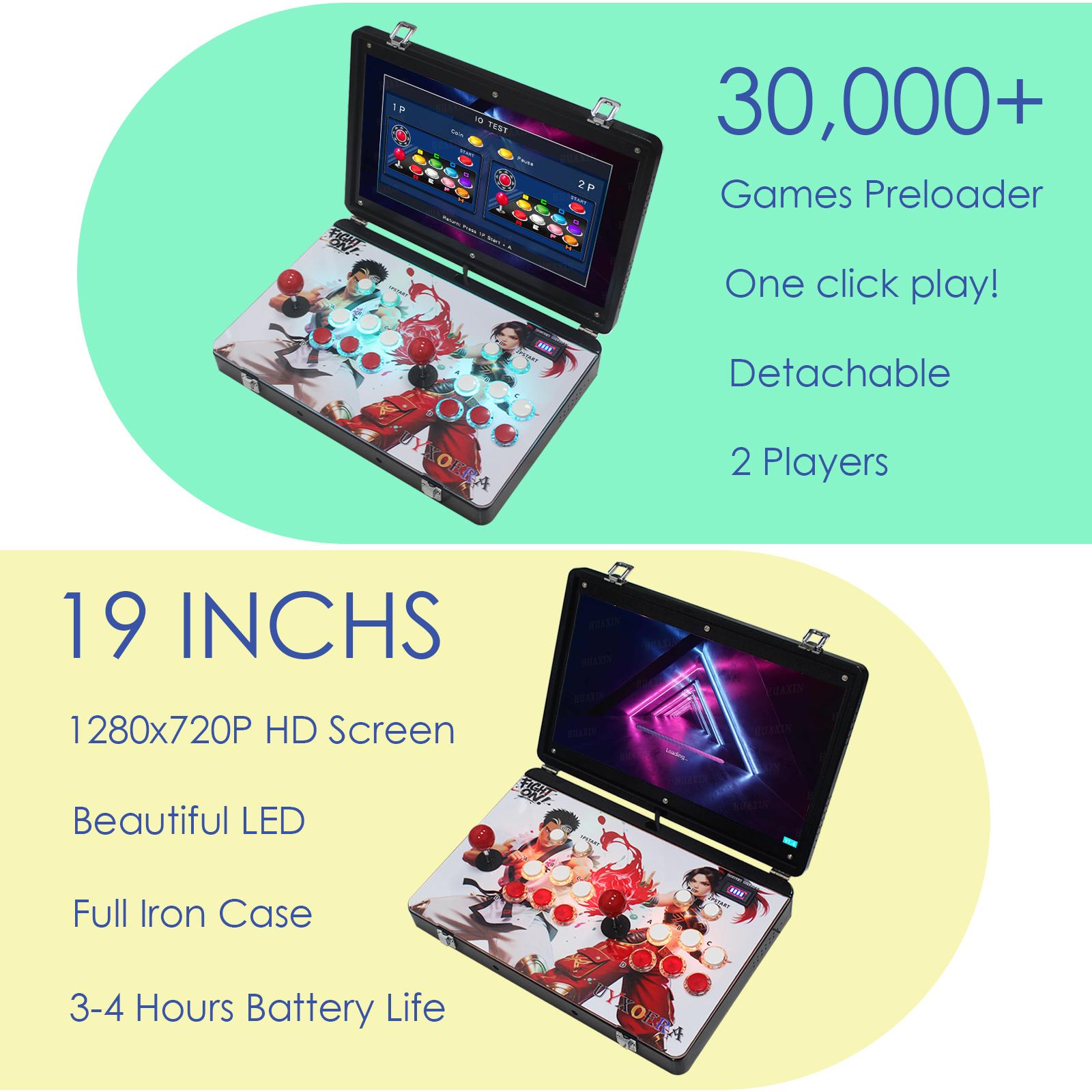 Portable 30000 in 1 Metal Box 3D Arcade Game Console, Folding notebook ...