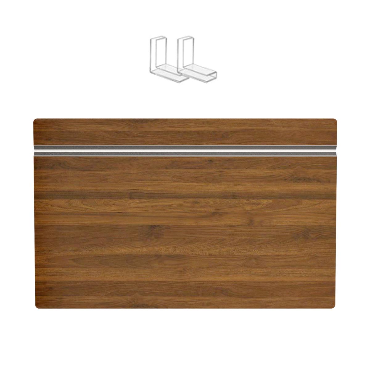 (24 INCH) 5 Pcs Wire Shelf Covers, Foamed PVC Wire Rack Covers for Removable Closet (Not Wood), Pantry Shelves for Cabinet Bathroom Kitchen Shelving Decoration ( WALNUT Color )
