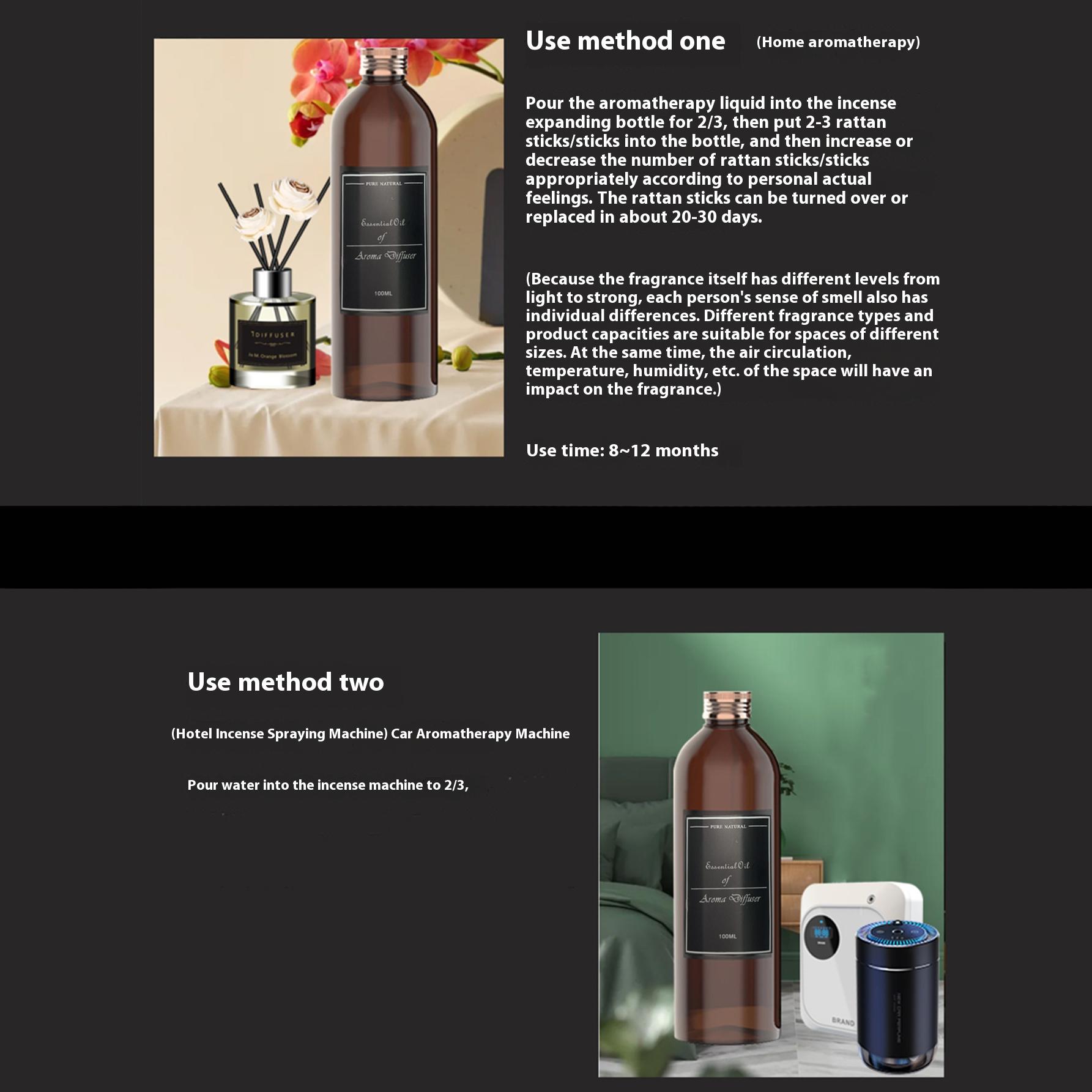 100ML Intercontinental Hotel Diffuser Essential Oil, Home Perfume Liquid, Aromatherapy Machine, Spray Bottle, Car Air Freshener