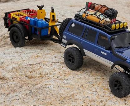 FMS RC Trailer for 1:18/1:12 RC Crawler RC Trucks Parts for FCX18 Land Cruiser 80 & 1:12 Rc Cars for Hauling Behind Car FMS RC Trailer for 1:18/1:12 RC Crawler RC Trucks Parts for FCX18 Land Cruiser 80 & 1:12 Rc Cars for Hauling Behind Car
