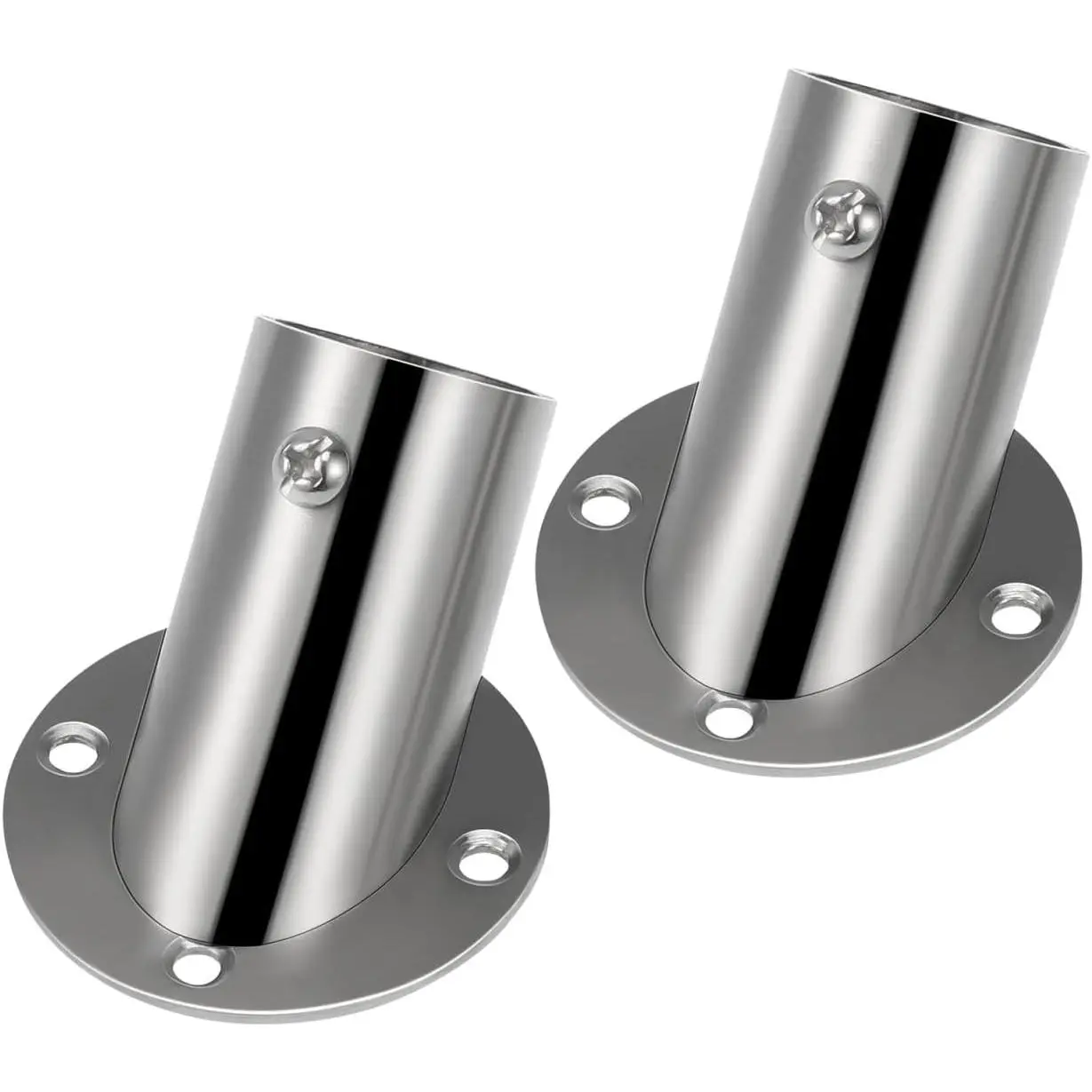 Angled Flange Seat Bracket Stainless Steel 2.55X1.97X1.97in 2 pack