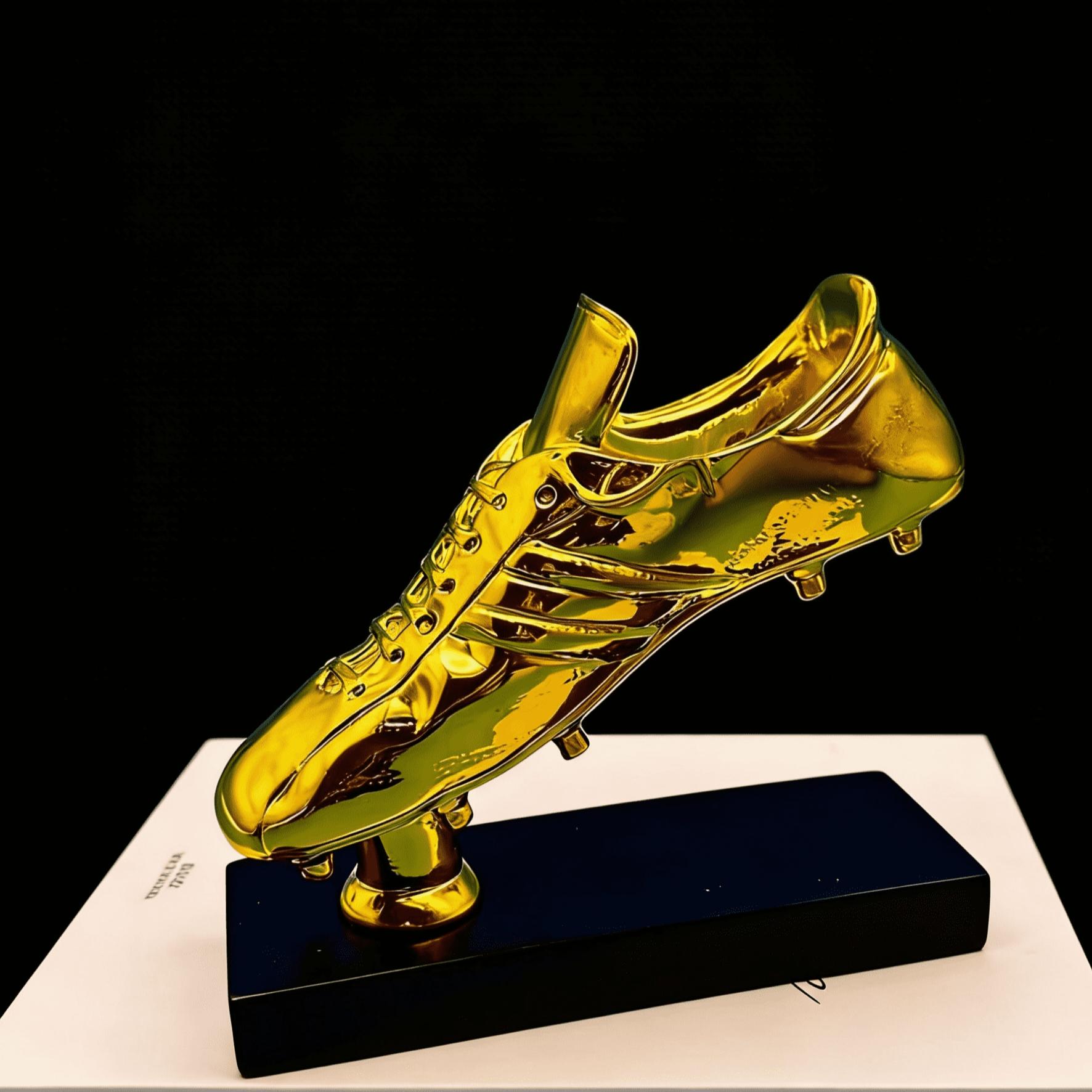 Golden Boot Award Trophy Model, Football Match Trophy Souvenir, Fan Collectible Ornament, Not Plated with Precious Metal