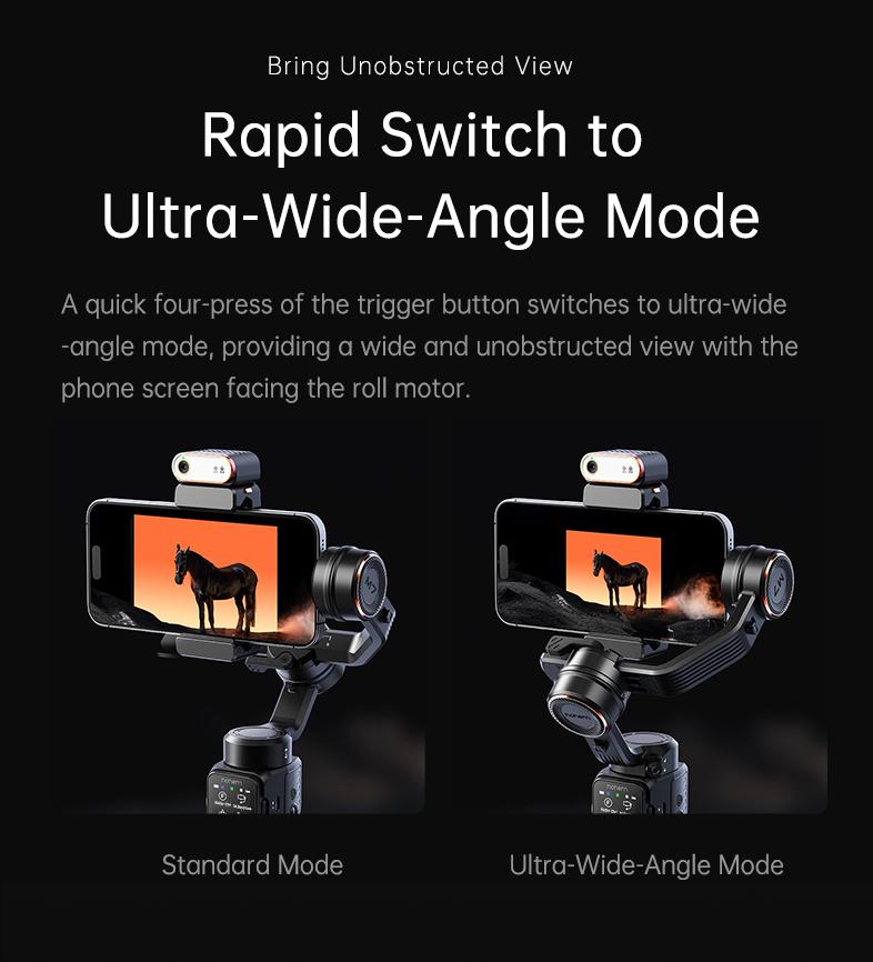 Hohem iSteady M7 AI Tracking Smartphone Gimbal Stabilizer 3-Axis with Magnetic Fill Light/AI Tracking Sensor for iPhone Android with 1/4-inch Color Tochscreen Display,Detachable Remote Controller, Max Payload 500g 2023 Upgraded