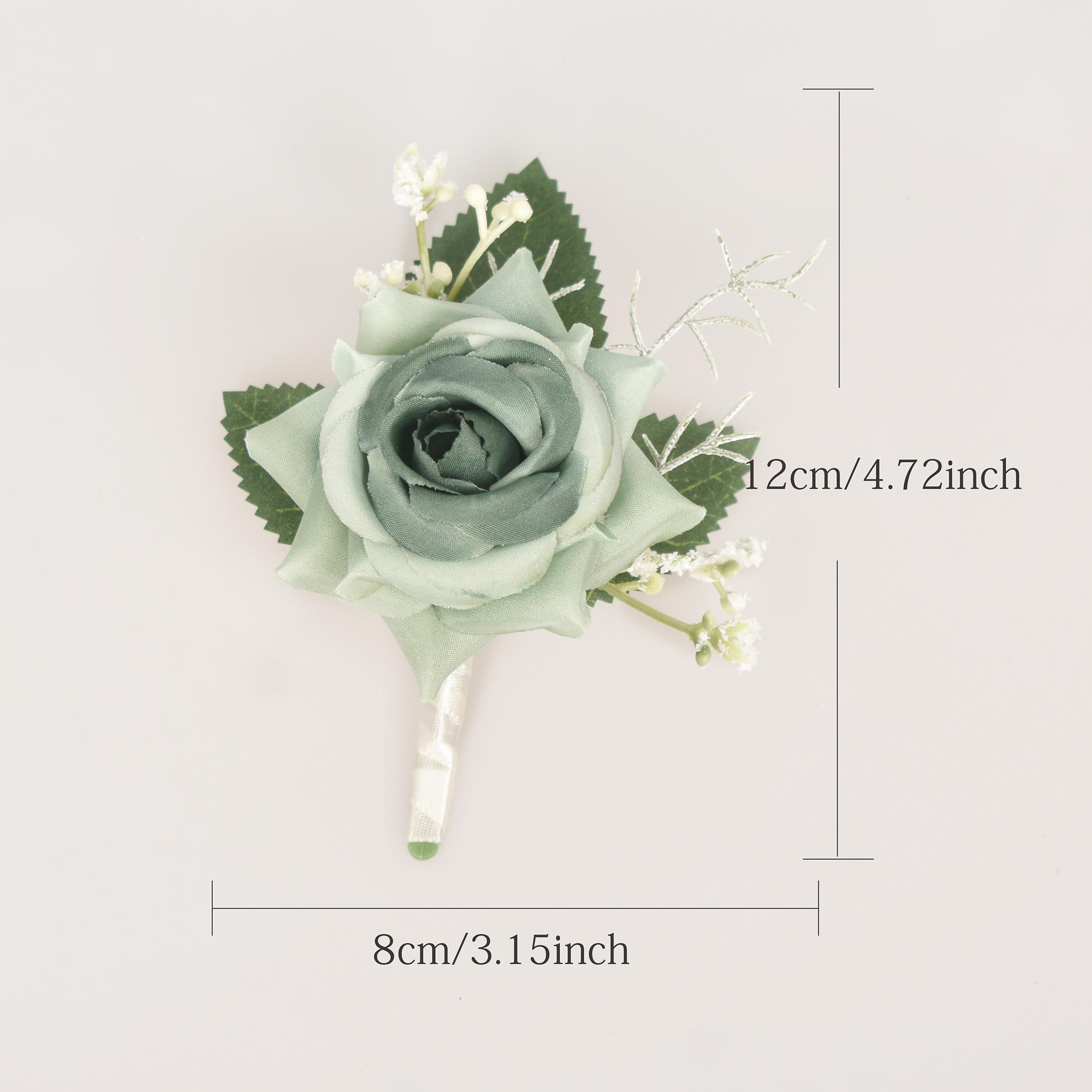 3pcs Sage Wedding Boutonniere Set for Men, Elegant Bow Tie & Pocket Square, Matching Groom and Groomsmen Accessories, Fall Vintage Rustic Style, Guy