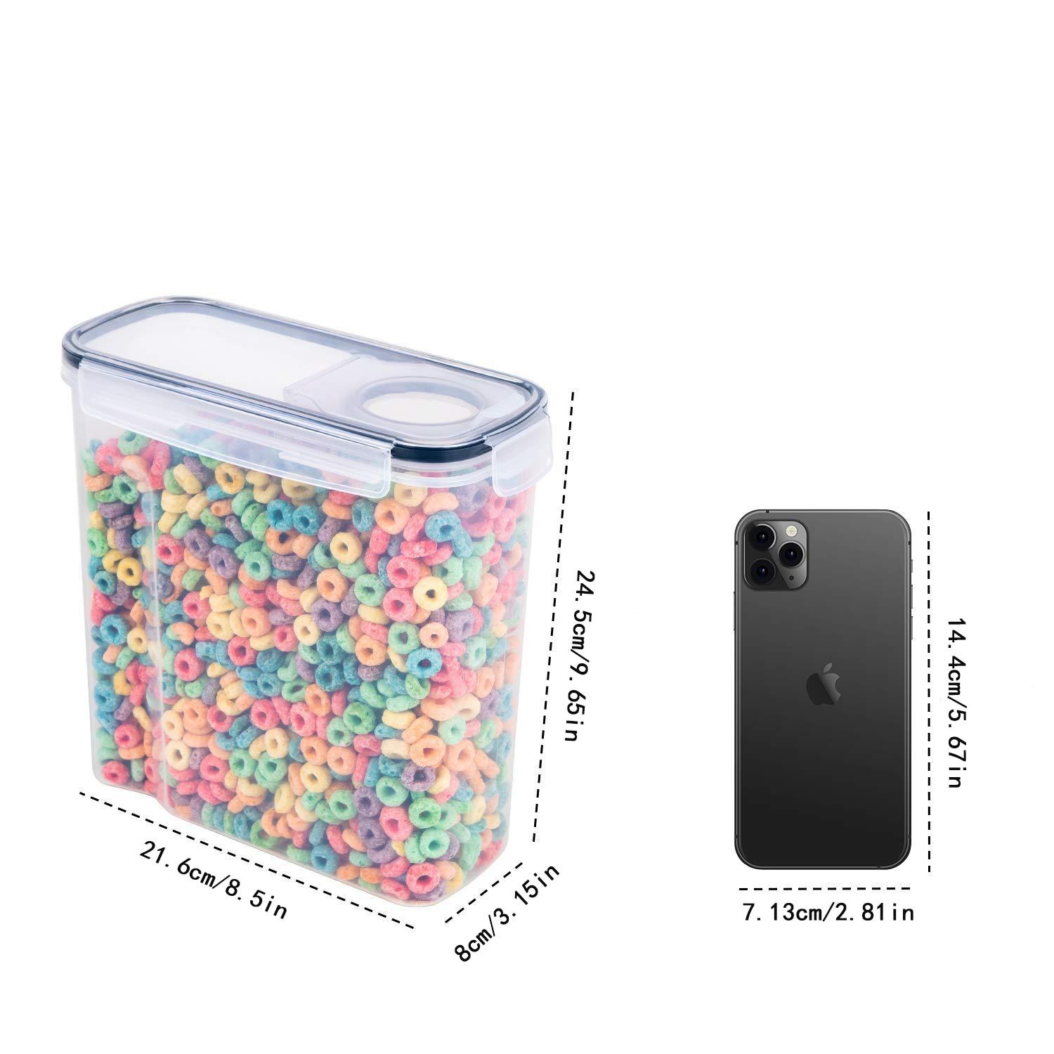 Airtight Food Storage Container Set with Lids, 4L Capacity, Ideal for Kitchen Pantry Organization, Includes Labels and Marker