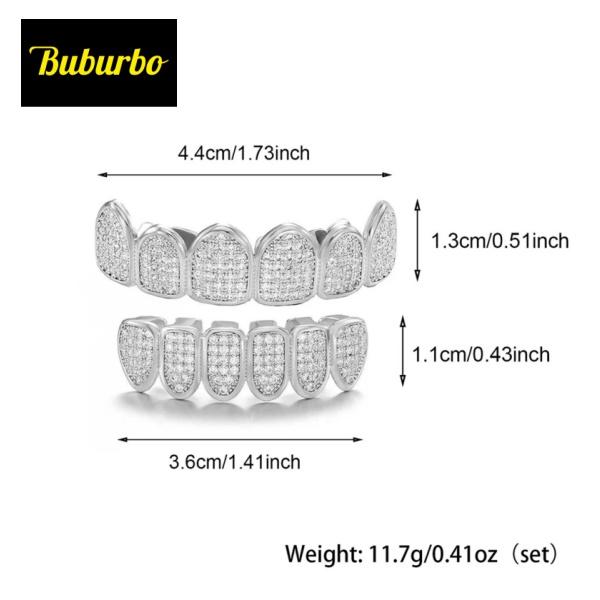 【2026 TREND ALERT】Artisan-crafted Hip Hop Cubic Zirconia Teeth Grills | Punk Artistic Accessory Set | For Rappers & Cosplayers