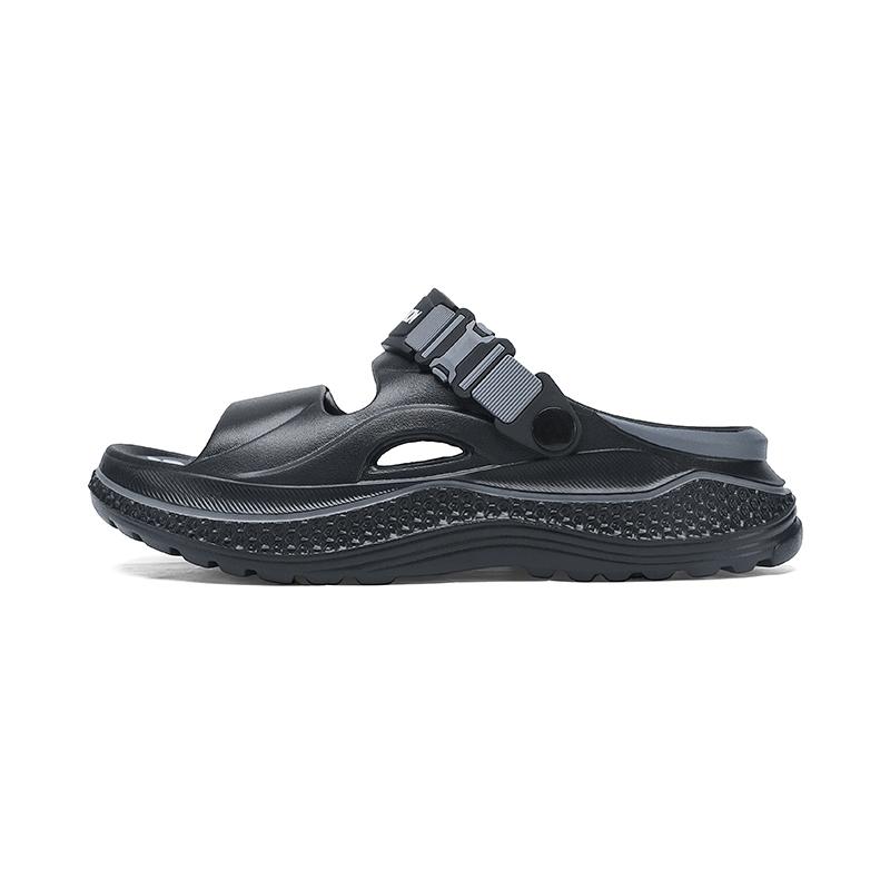 Men's Outdoor Beach Slippers, Thick Sole Height Increase Anti-Slip Eva Cushioning, One-Click Comfort Trendy Home Wear