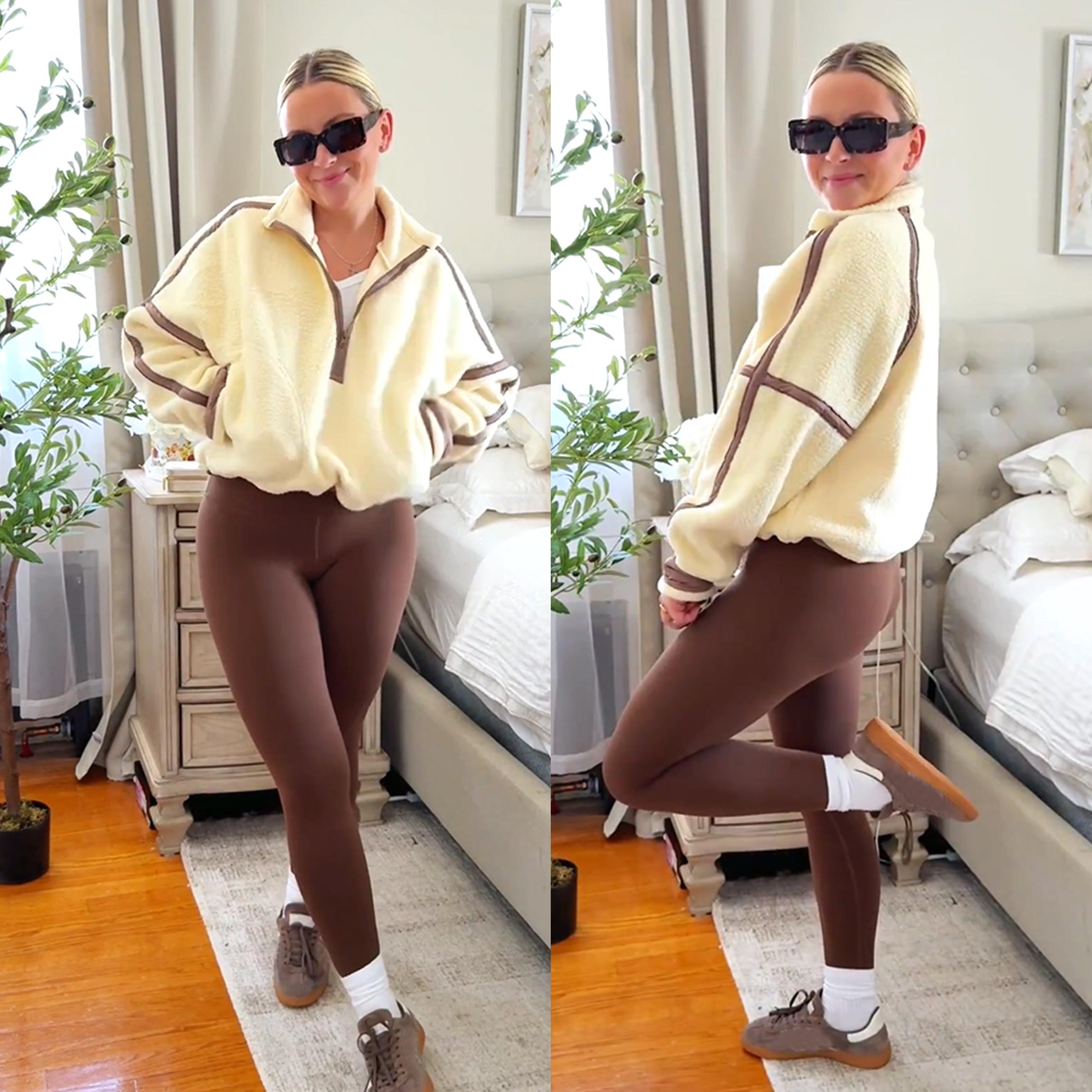 Buenoble Women's Half Zip Sherpa Fleece Pullover Soft Oversized Sweatshirt Jacket with Pockets SpringStatements