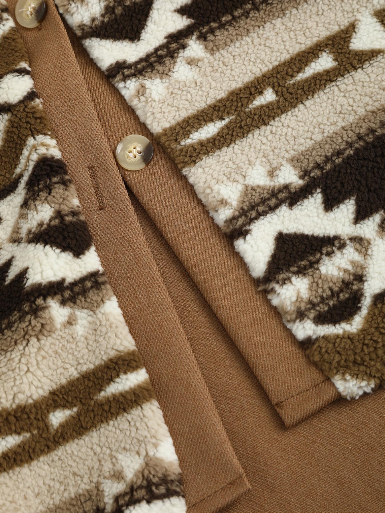 Autumn Winter New Fashion Women's Ethnic Style Plush Casual Coat Jackets, Woven Moderate Thick Fabric, Fitted Spring & Fall Outerwear