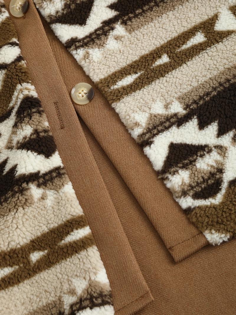 Autumn Winter New Fashion Women's Ethnic Style Plush Casual Coat Jackets, Woven Moderate Thick Fabric, Fitted Spring & Fall Outerwear