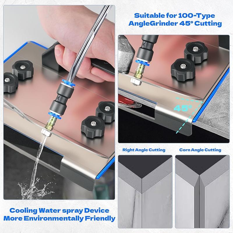 45 Degree Tile Chamfer Tool, Angle Grinder Stand for Tiles, Universal Type 100, Fixed Corner Grinding Machine Holder