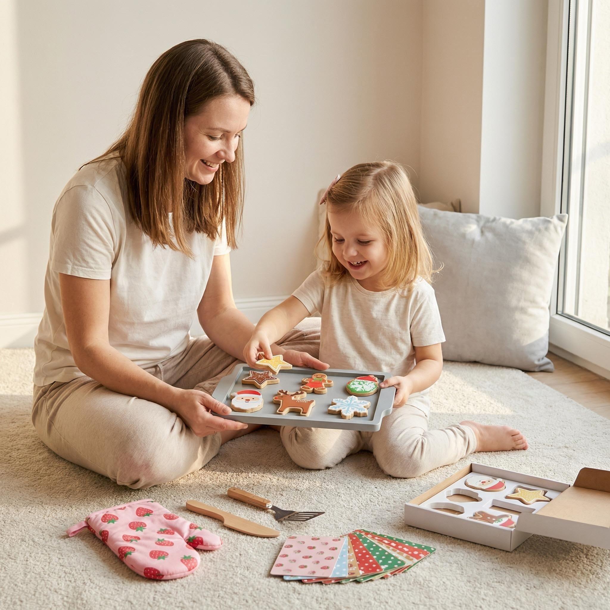 Cute Wooden Kitchen Baking Toy for Kids, Hamburgers, Fries, Pizza, Detachable Playset, Educational Role Play Gift, Ages 3+