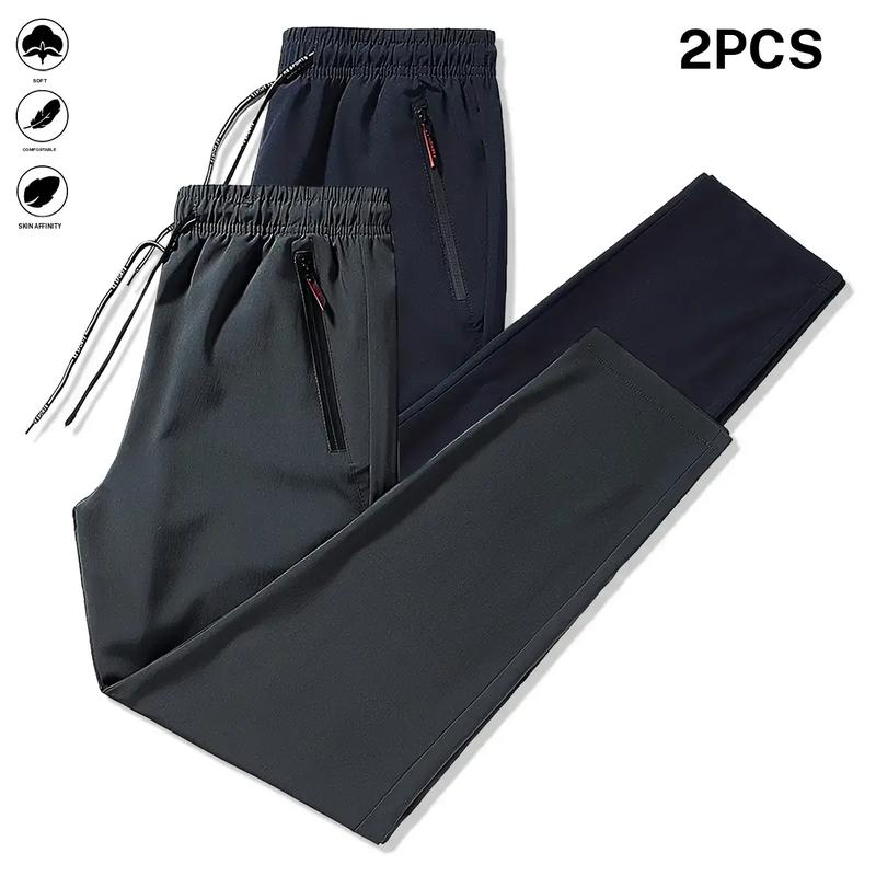 2 Pack Lightweight Men’s Joggers with Zippered Pockets & Adjustable Waistband – All Season Gym Training Casual Pants, Regular Fit Solid Color, Suitable for Sports, Outdoor, & Casual Wear, Workout Leggings, Sporty Casual Attire, Trendy Athletic Apparel, Du 2 Pack Lightweight Men’s Joggers with Zippered Pockets & Adjustable Waistband – All Season Gym Training Casual Pants, Regular Fit Solid Color, Suitable for Sports, Outdoor, & Casual Wear, Workout Leggings, Sporty Casual Attire, Trendy Athletic Apparel, Du