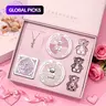 Art Value 7-Piece Makeup Kit Set, Blush, Powder, Eyeshadow, Bear Lipstick & Necklace, Beauty Gift Box for Valentine's Day, Beauty Sets #GLOBAL PICKS