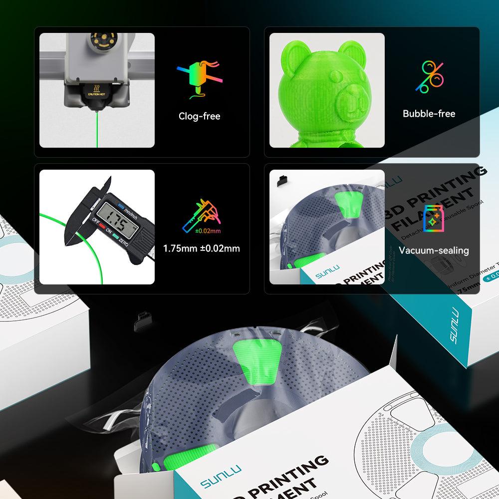 PETG Glow in The Dark (Luminous) SUNLU 3D Printer Filament 1KG