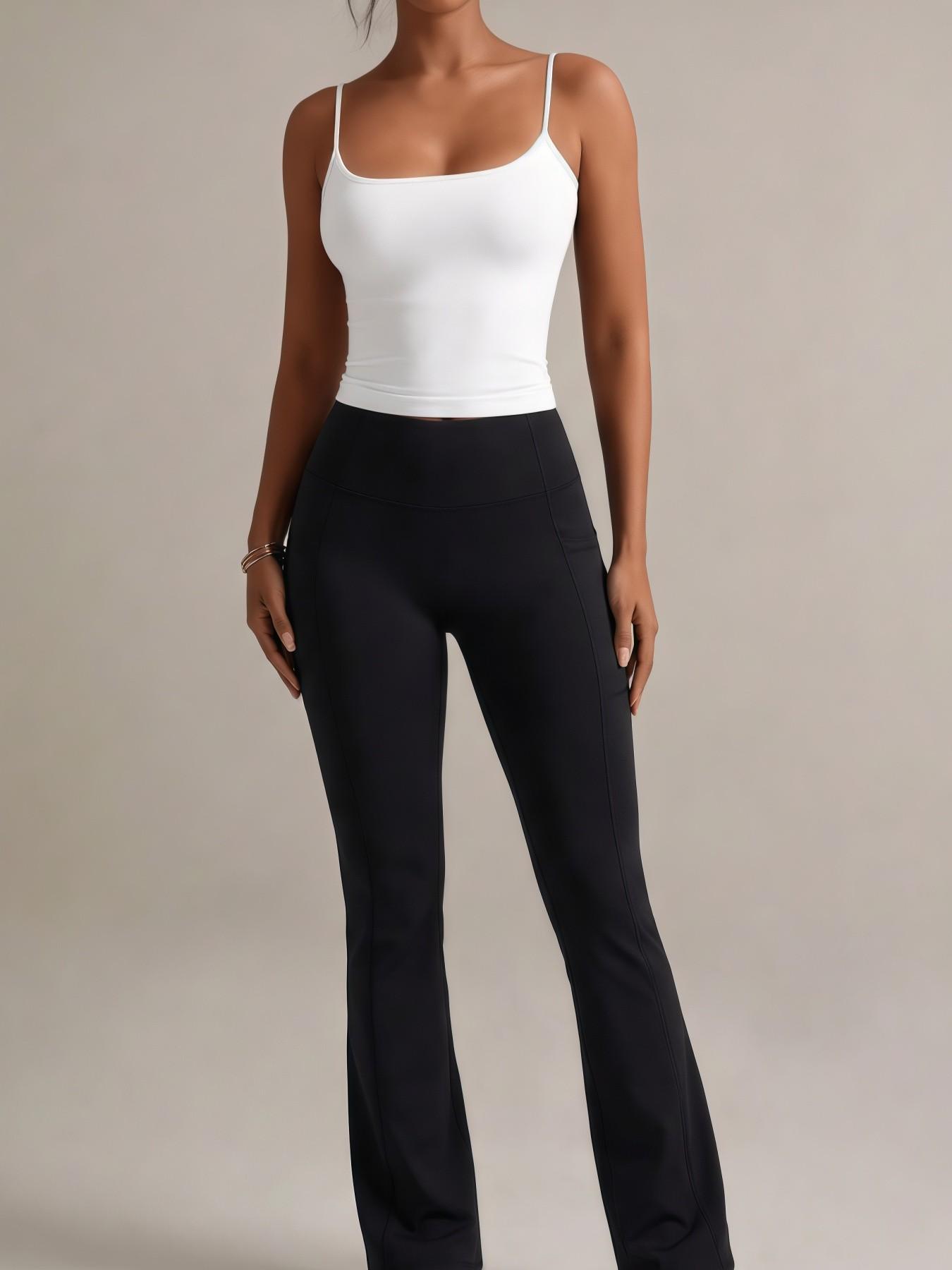Yoga Pants Tight Leggings, High Waist Slim Fit Sportswear, Plain Unlined, All Season Wear, Comfortable and Versatile