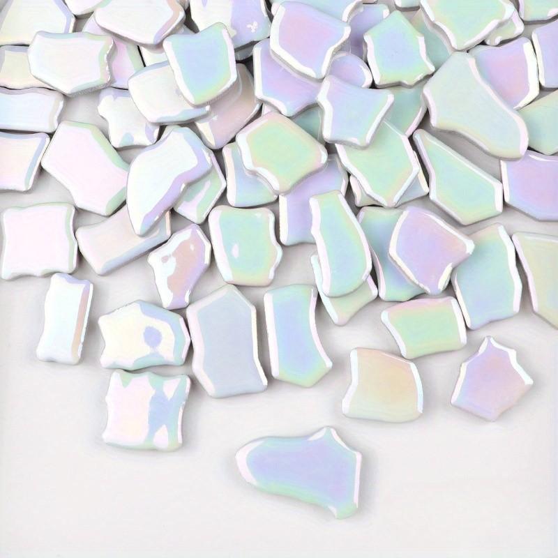 DIY Ceramic Mosaic Tiles, Approximately 35 Pieces, 200g Irregular Shapes, Handmade Materials, Free Stone Patchwork Tile Scraps