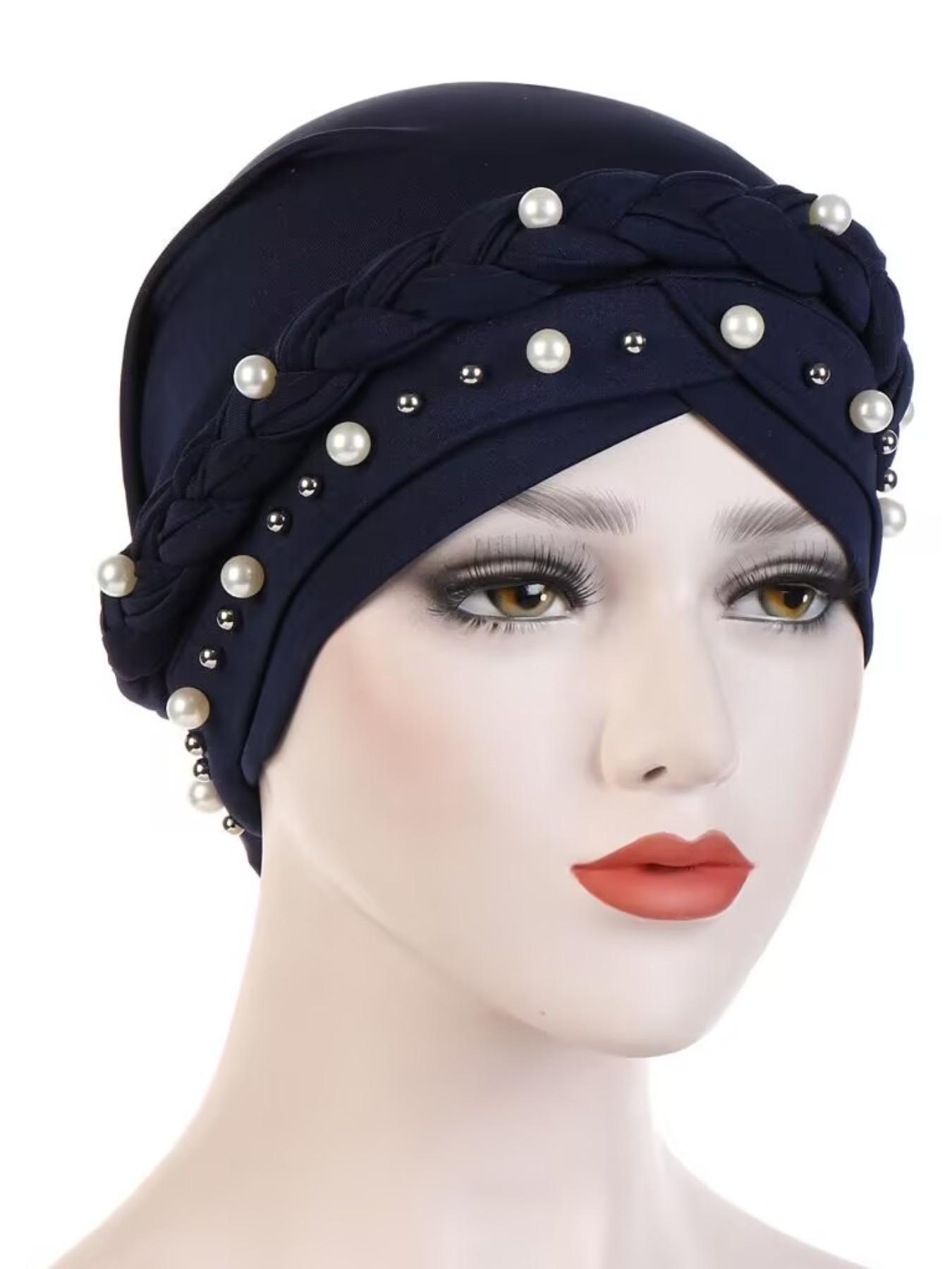 Elastic Ramanda Turban Hat, Head Wrap Under Scarf, Mid-East Head Scarf, Hijab Cap, Inner Cap, Windproof, Full Neck, for Women