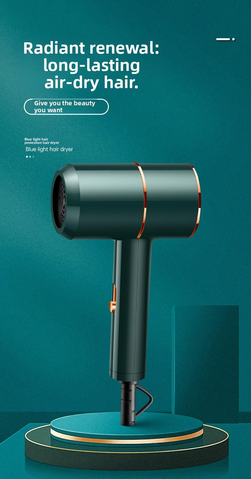 Hair dryer with hot and cold air for student dormitories, cross-border, high-power, suitable for hair salons and home use, with blue light feature