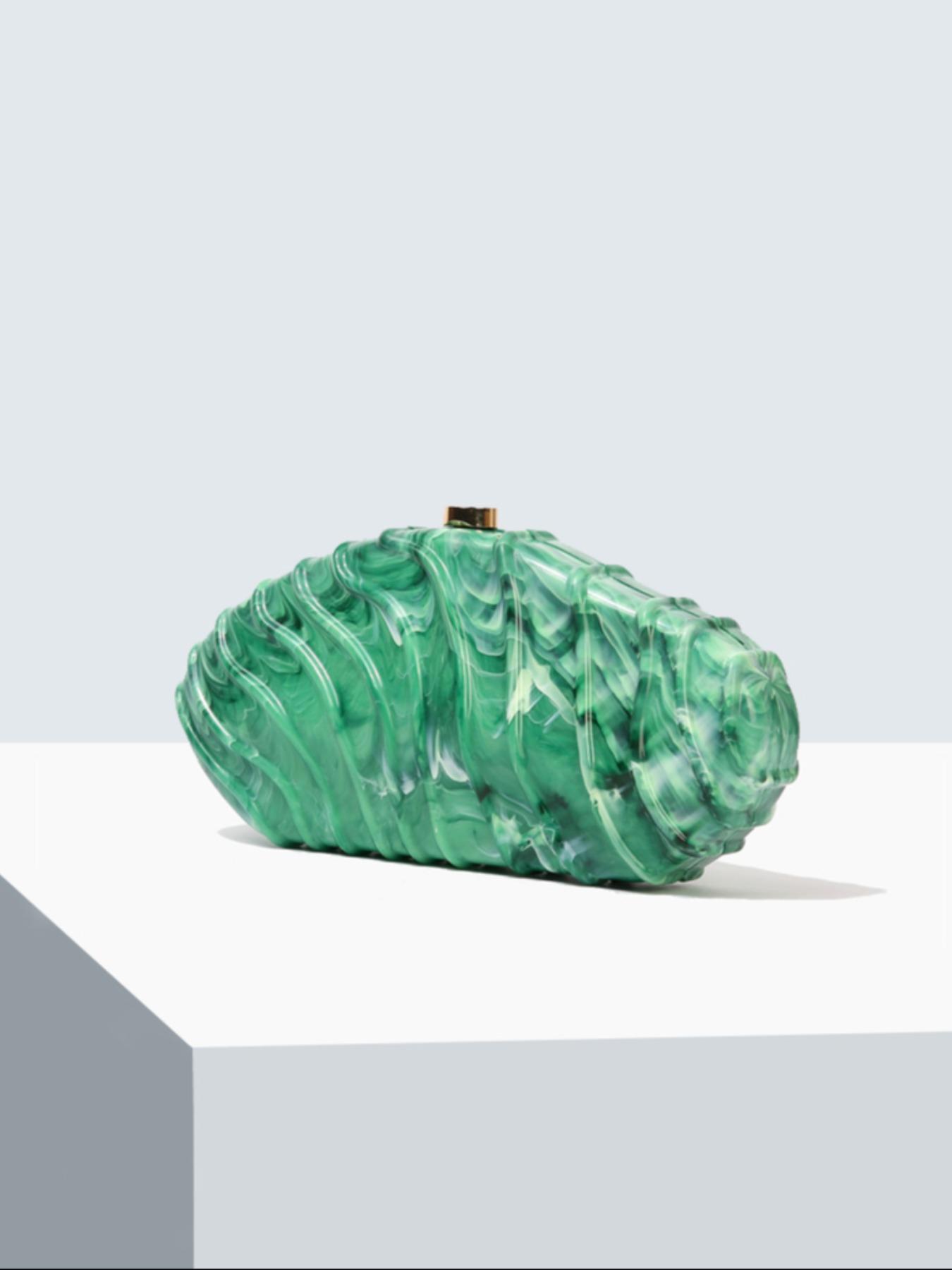 Fashionable Metal Handbag, Embossed Design Evening Clutch, Elegant Chain Shoulder Bag, Perfect for Parties, Stylish and Unique