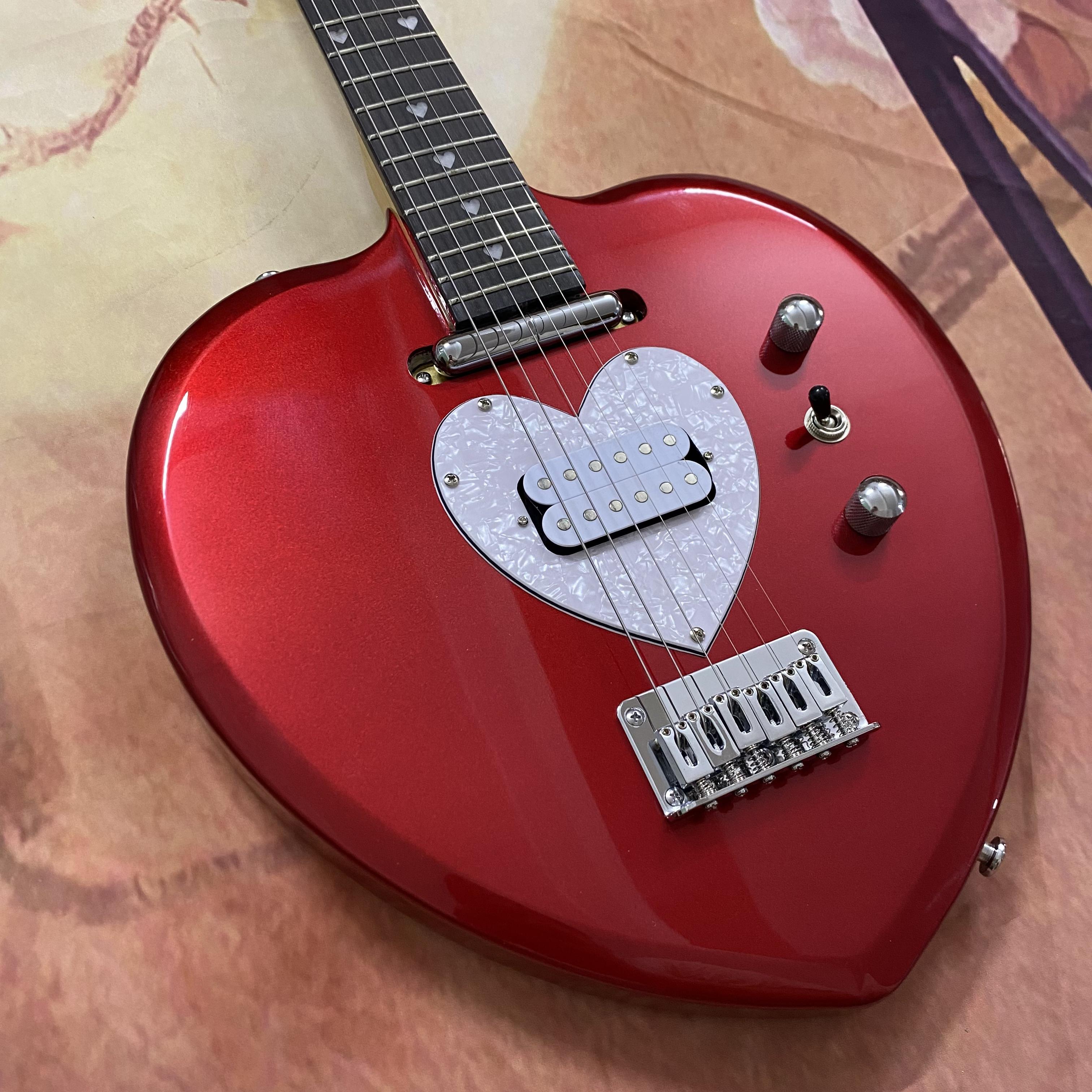 Red Heart Shaped Electric Guitar Fast Shipping from US Warehouse