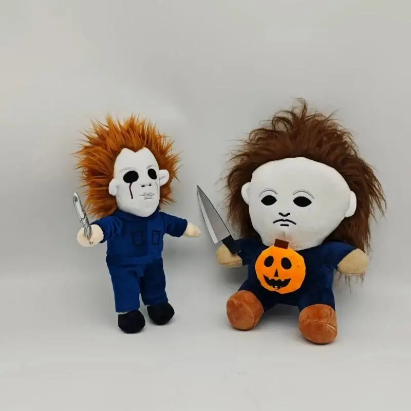 TreasuringU Michael Myers Plush Toy New Halloween Horrific Stuffed Dolls Cartoon Soft Toy Home Party Decoration Birthday Gifts