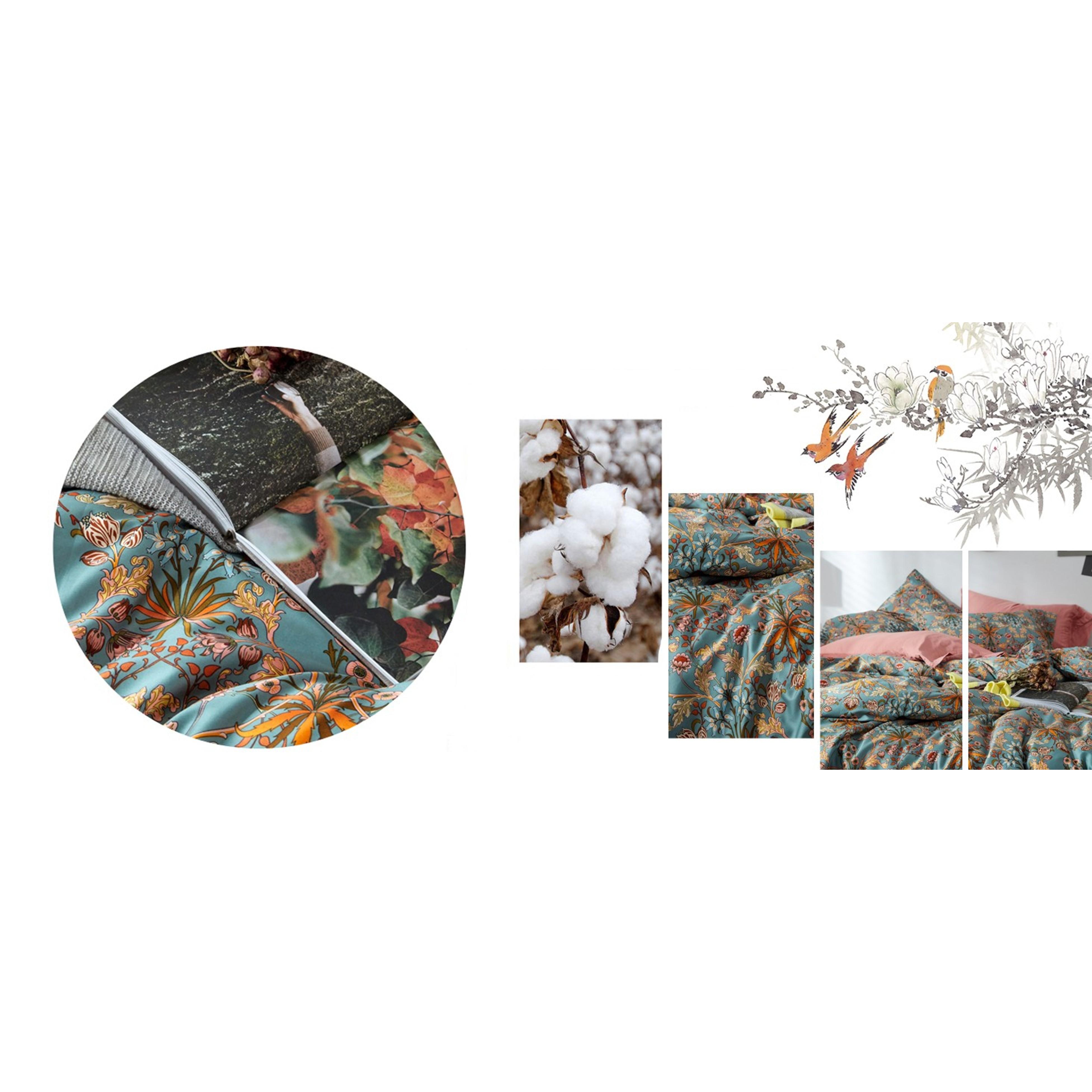 mixinni Vintage Floral Duvet Cover Twin XL Boho Bedding Soft Cotton Flower Pattern Bedding Set with Zipper Ties Perfect for Girls,Ultra Soft, Breathable, Comfortable(3pcs, Twin XL Size)