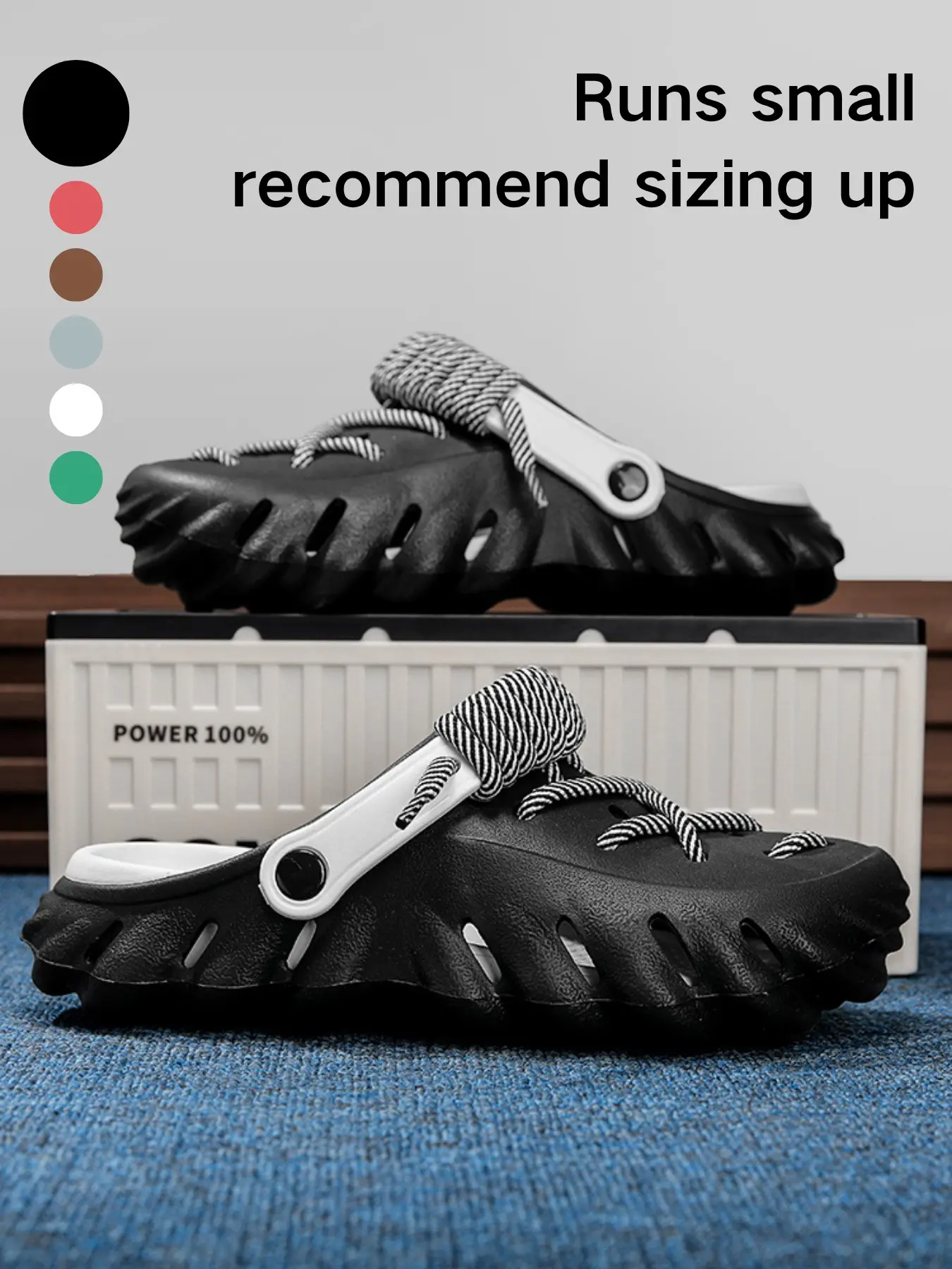 Unisex Adjustable Eva Beach Shoes, Water Shoes, Beach Footwear, Cartoon Soccer Design, Sporty Lace-Up, Lightweight, Breathable, Non-Slip, Comfortable, All-Season