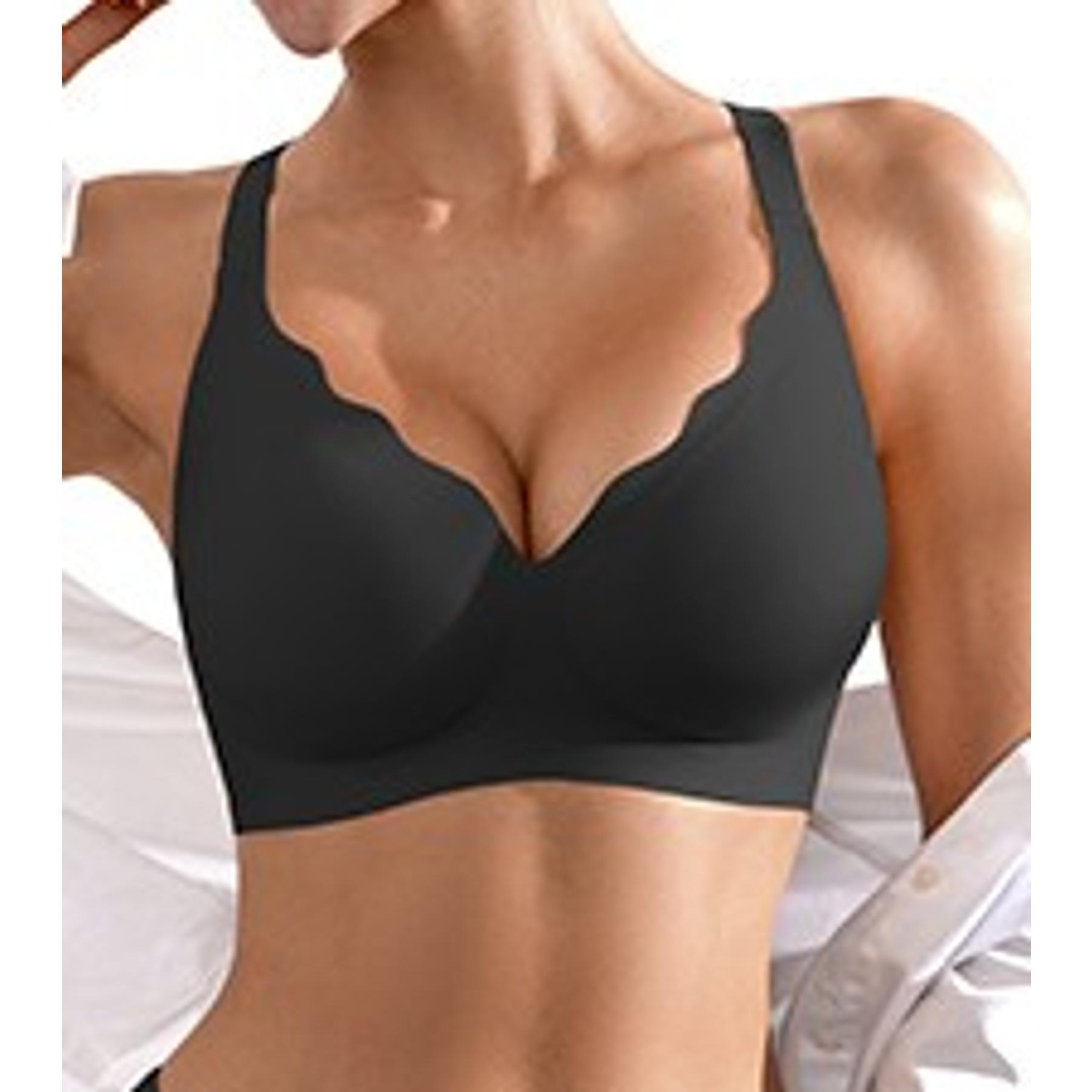 Women's Seamless Wireless Bra with Support - No Underwire Full Coverage Push Up Comfort Bras - Back Fat Smoothing BralettesGift