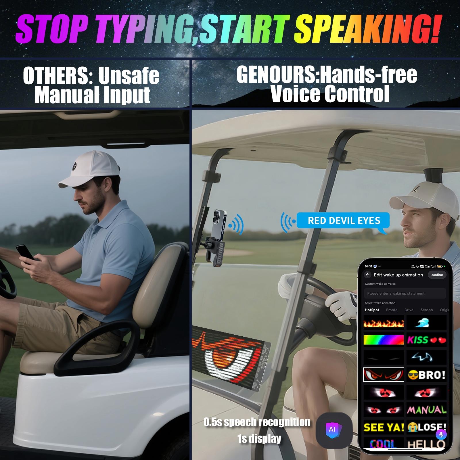 Smart Ai Voice Control LED Display Screen, Pixel Panel Light, APP Programmable Flexible RGB Matrix, USB Powered, Car Restaurant Advertising, Home Decor