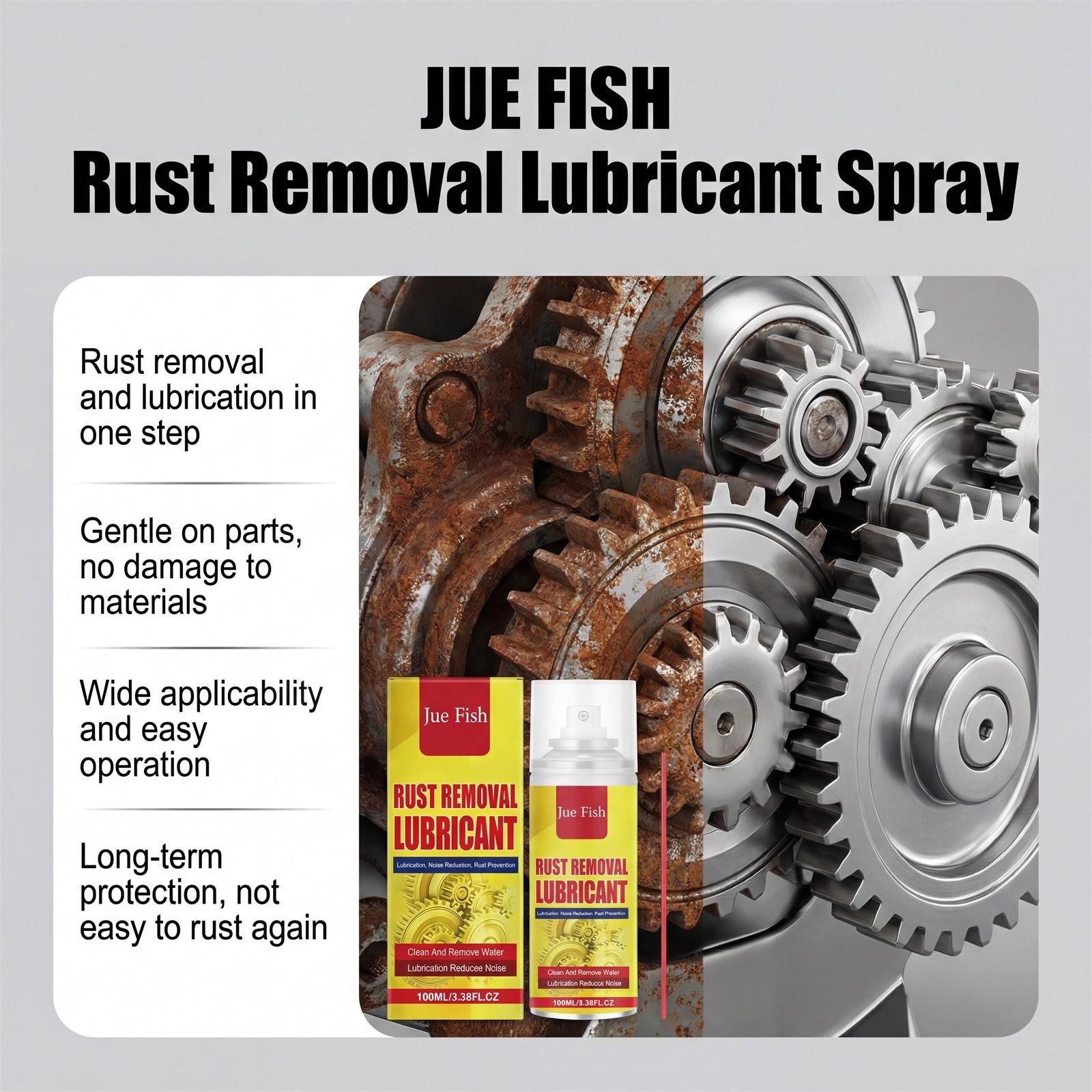 Home Rust Remover Spray (100ML), Gentle Cleaning for Machine Parts,Metal Rust Removal, Long-Lasting Lubrication, Brightening Renovation, Multi-Purpose Spray