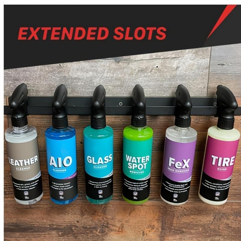 Trigger Bottle Rack, Spray Bottle Display Hook, Wall Mounted Storage Shelf, Spray Bottle Organizer for Garage and Workshop, Organizing, Wall Shelf Unit