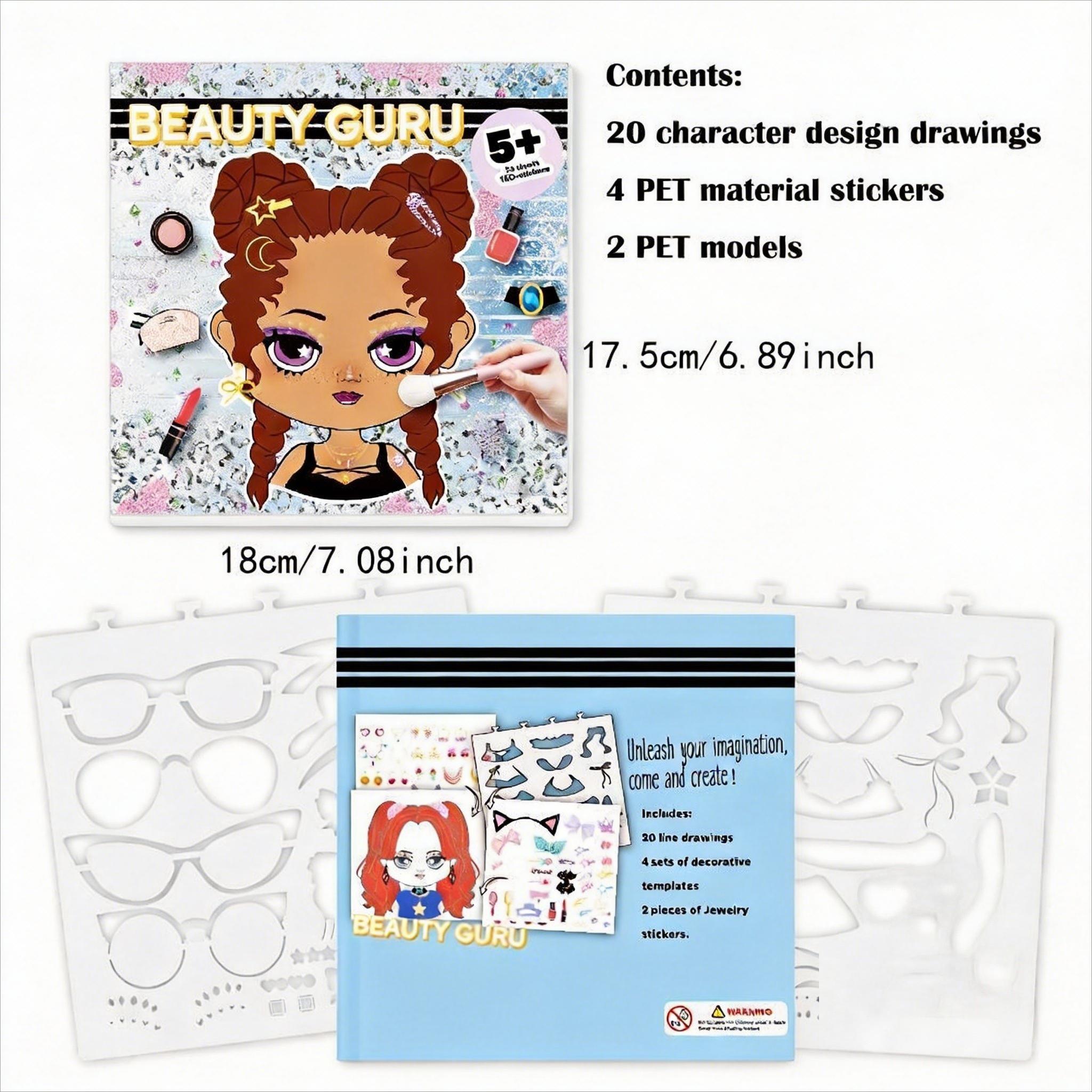 Creative Makeup Sticker Coloring Book, Learn Makeup Skills, Develop Aesthetic Sense, Enjoy DIY Beauty Fun!