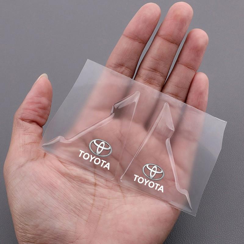 4Pcs Car Door Silicone Buffer Stickers Anticollision Anti Scratch For Toyota 86 Mirai Supra Prado Alphard Crown Vellfire Sequoia Venza Avalon Prius Camry Yaris RAV4 Highlander Sienna Reiz Auris Harrier Fortuner CHR Sticker For Cars