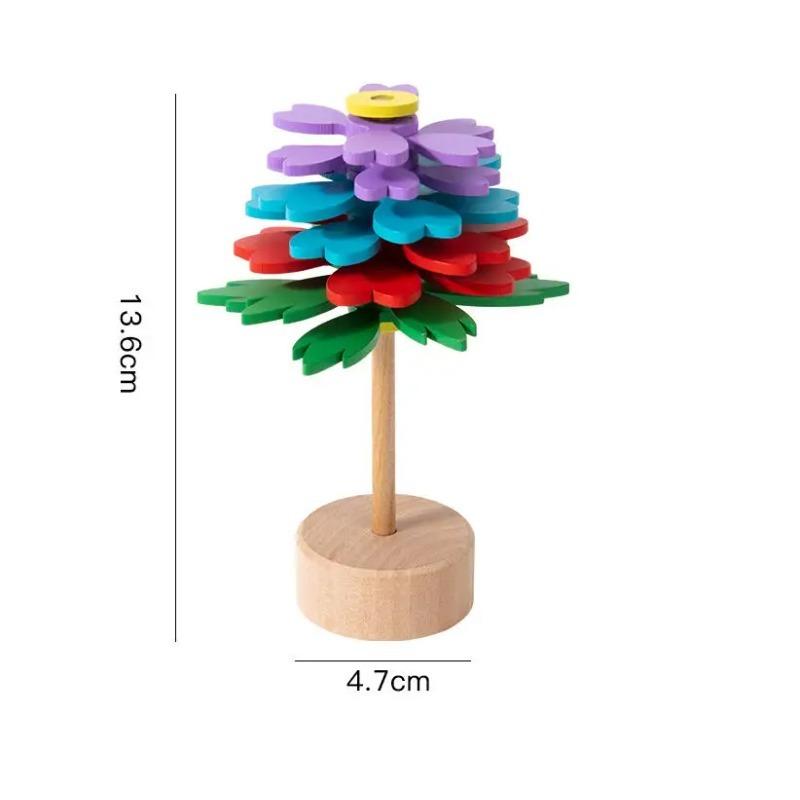 Creative Stress Relief Spiral Flower, Style Home Decor, Multicolor Wooden Craft, Visual Feast, Explore Wooden Flowers Magic