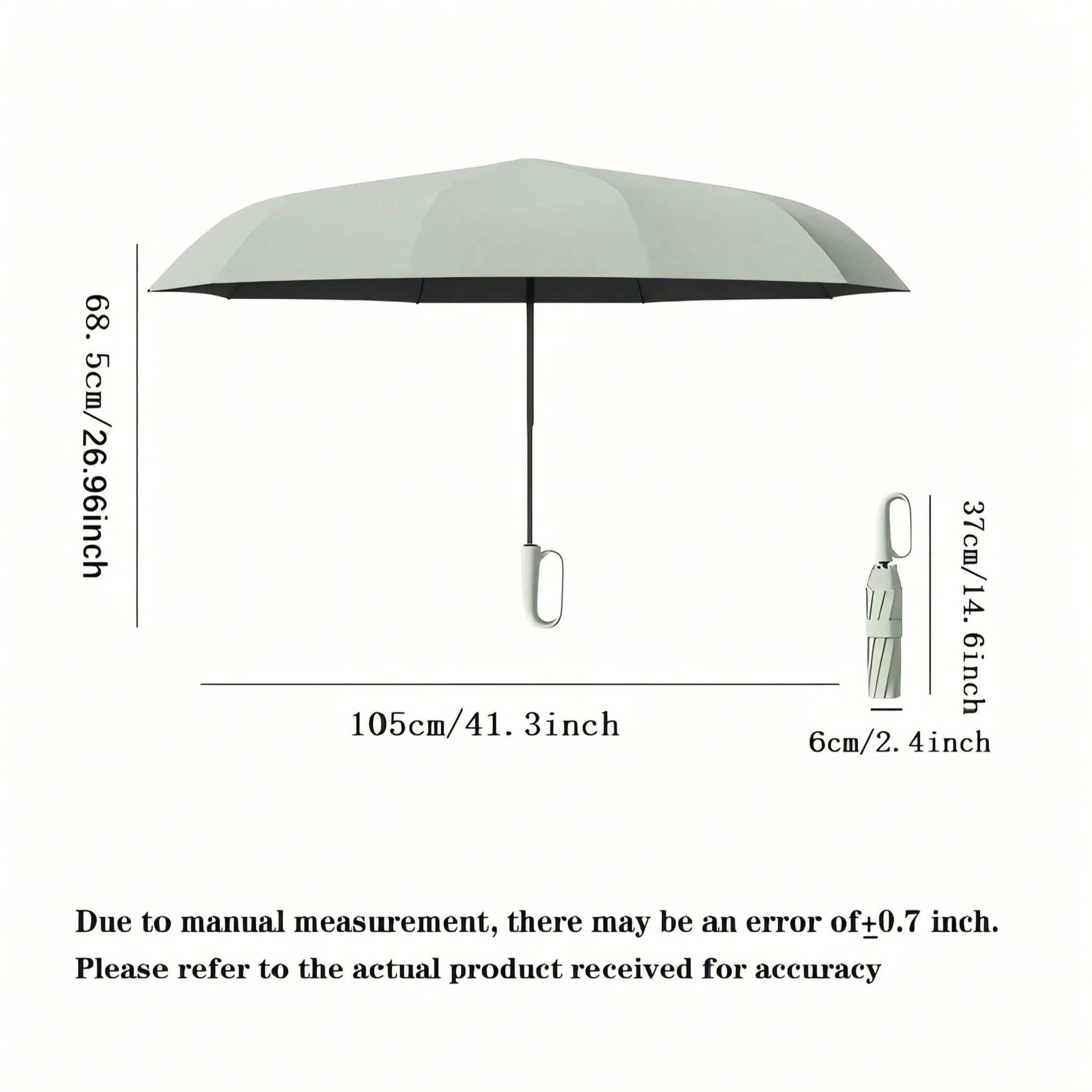 1 automatic opening and closing heavy-duty 12 bone windproof umbrella, dual windproof design - automatic button operation, all-weather waterproof and windproof, with handle, sturdy iron frame, foldable storage