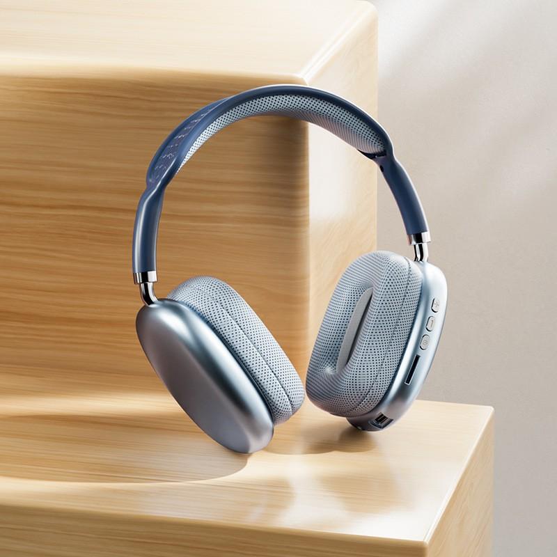 Suitable for Apple P9ProMax over-ear headphones with heavy bass and wireless Bluetooth connectivity