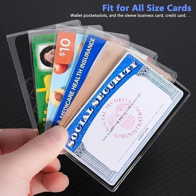 10/20pcs Classic PVC Waterproof Card Protector Cases, Soft Transparent Storage Bags, Ideal for Social Security/medical Insurance/credit Cards