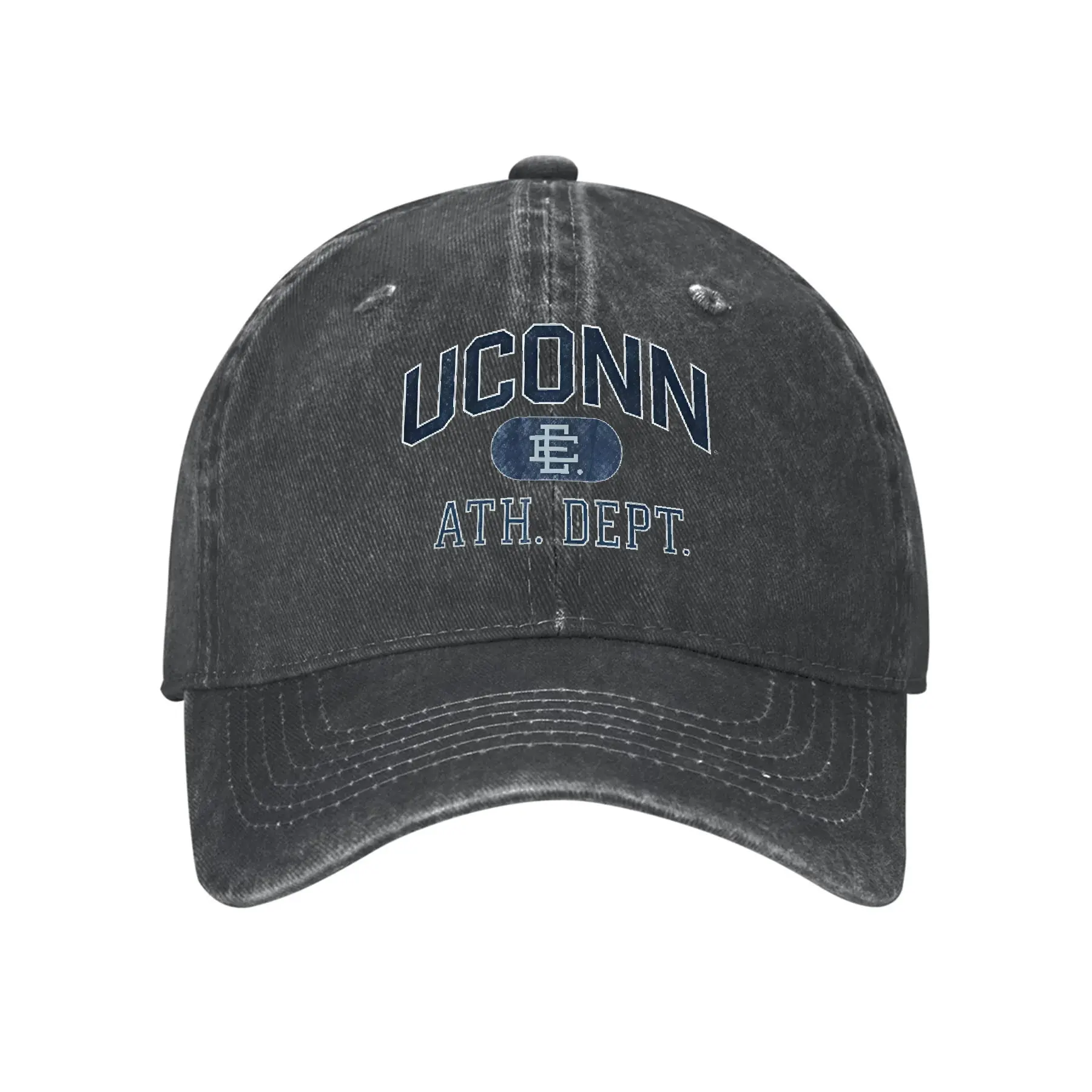 UCONN ATH DEPT Vintage Washed Dad Hat Retro Athletic Department Baseball Cap Trendy College Streetwear