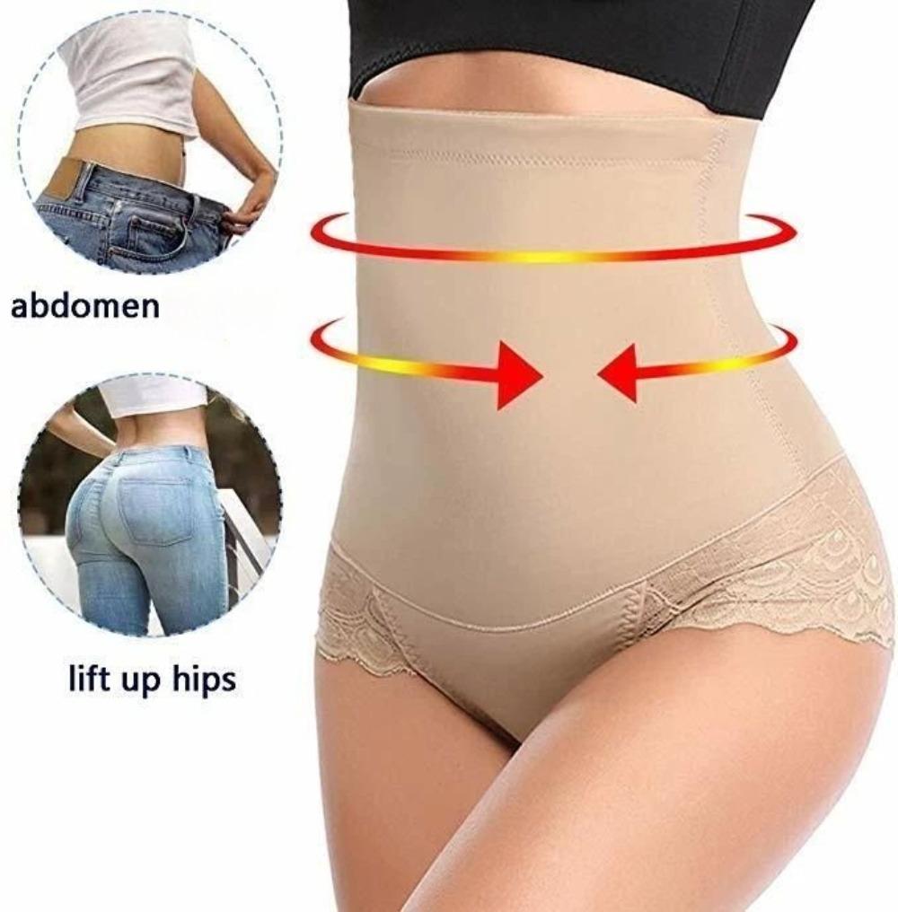 Women Tummy Control Shapewear Panties High Waist Body Shaper Underwear Lace Shaping Girdle Briefs