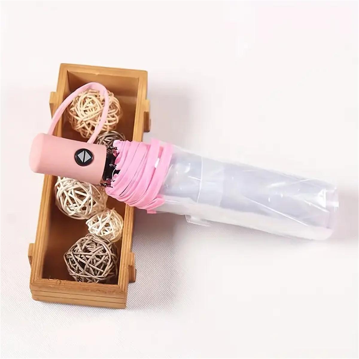 Automatic Transparent Umbrella, Durable Compact Design, Portable Lightweight Travel Accessory, Ideal for Daily Use