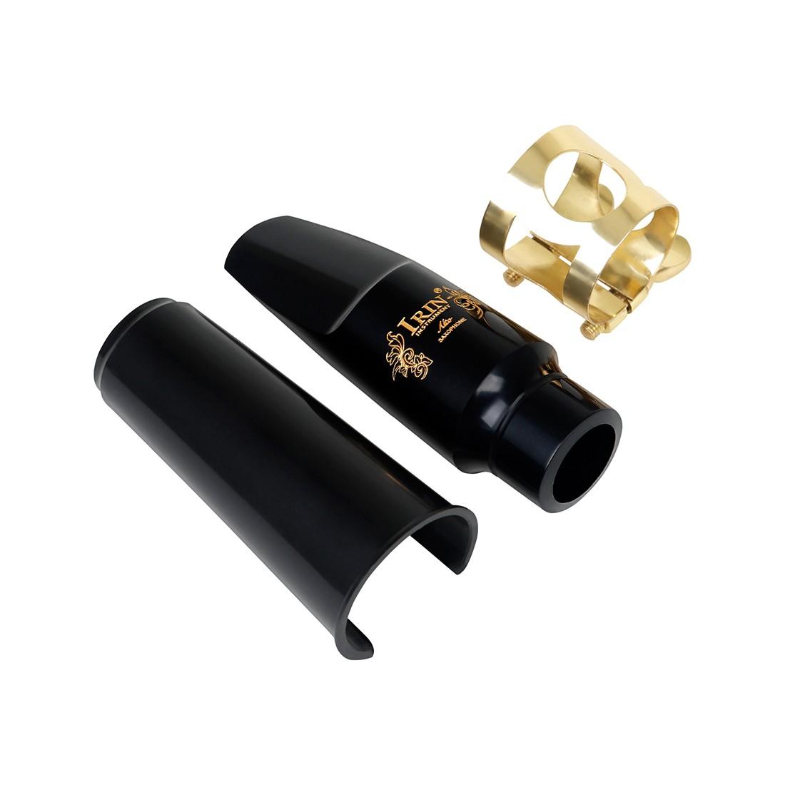 Irin Abs Alto Saxophone Mouthpiece Set, Includes Reed Cap and Clip, Transparent Plastic Box, Professional Saxophone Accessories
