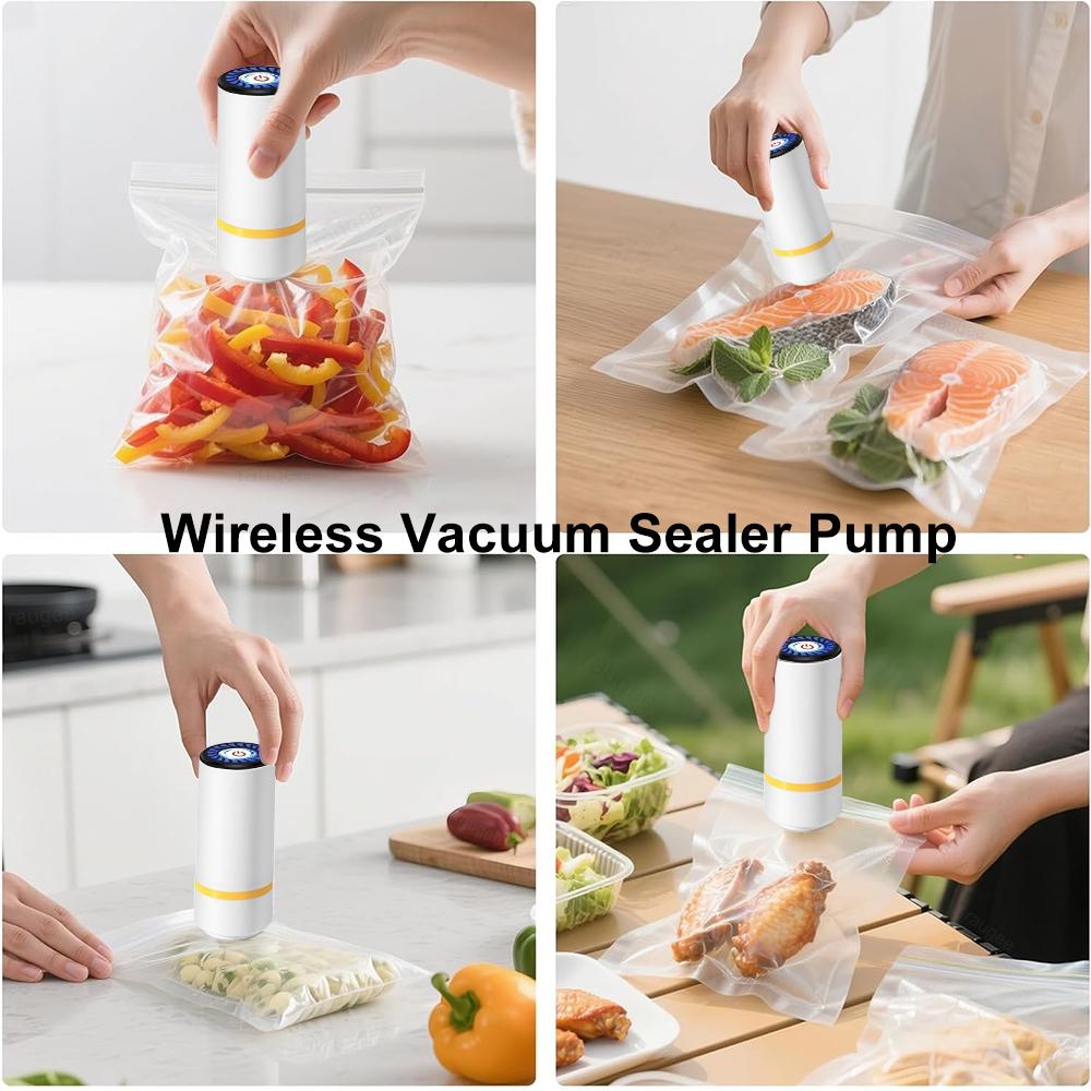 Mini Vacuum Sealer Automatic Vacuum Compression Machine for Food Fresh-Keeping Electric Air Pump Vacuum Storage Packaging Bag Portable Food Sealer