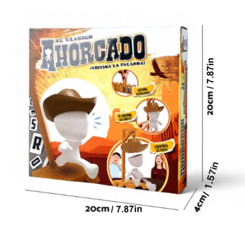 Mystery Board Game with Strawman and Letter Cards, Family Guessing Game, Portable Travel Game, Perfect for Parties, Spanish Version, Christmas Gift