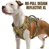 Tactical Pitbull Harness with No-Pull Design, Adjustable & Breathable Mesh Fabric, Extra-Large Size Dog Harness for Outdoor Training & Walking, Durable Reflective Harness #GLOBAL PICKS