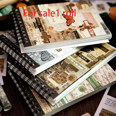 Vintage Sticker Paper, Decal Sticker, 50 Sheets/book Scrapbooking & Journal Making Material Paper, DIY Decorative Paper for Scrapbooking & Journaling, Scrapbook Materials, Art Stickers, Crafts