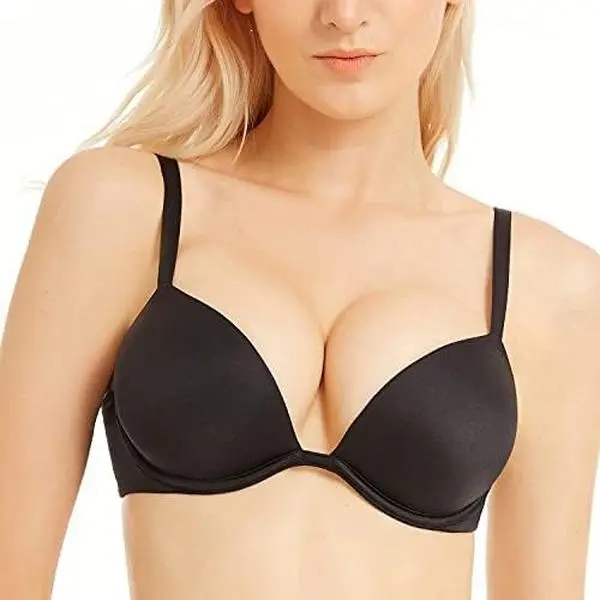 Deep V Low Plunge Underwire Push Up T-Shirt Bra