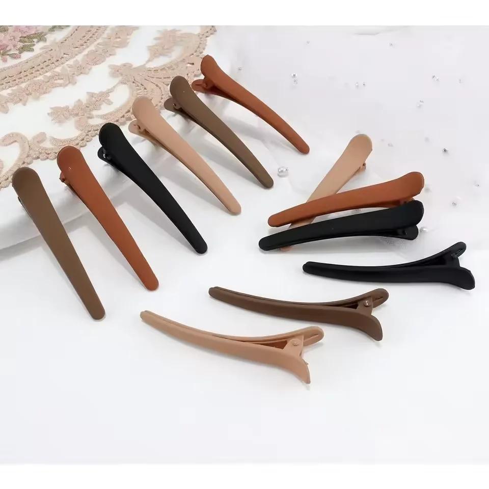 12 PCS Hair Clips for Styling Sectioning, 3.1 Inch Matte Alligator Hair Clips Barrettes No Crease Duck Billedcords for graduation,gift,graduation cap